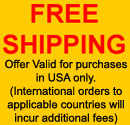 Free Shipping on all orders within USA. 